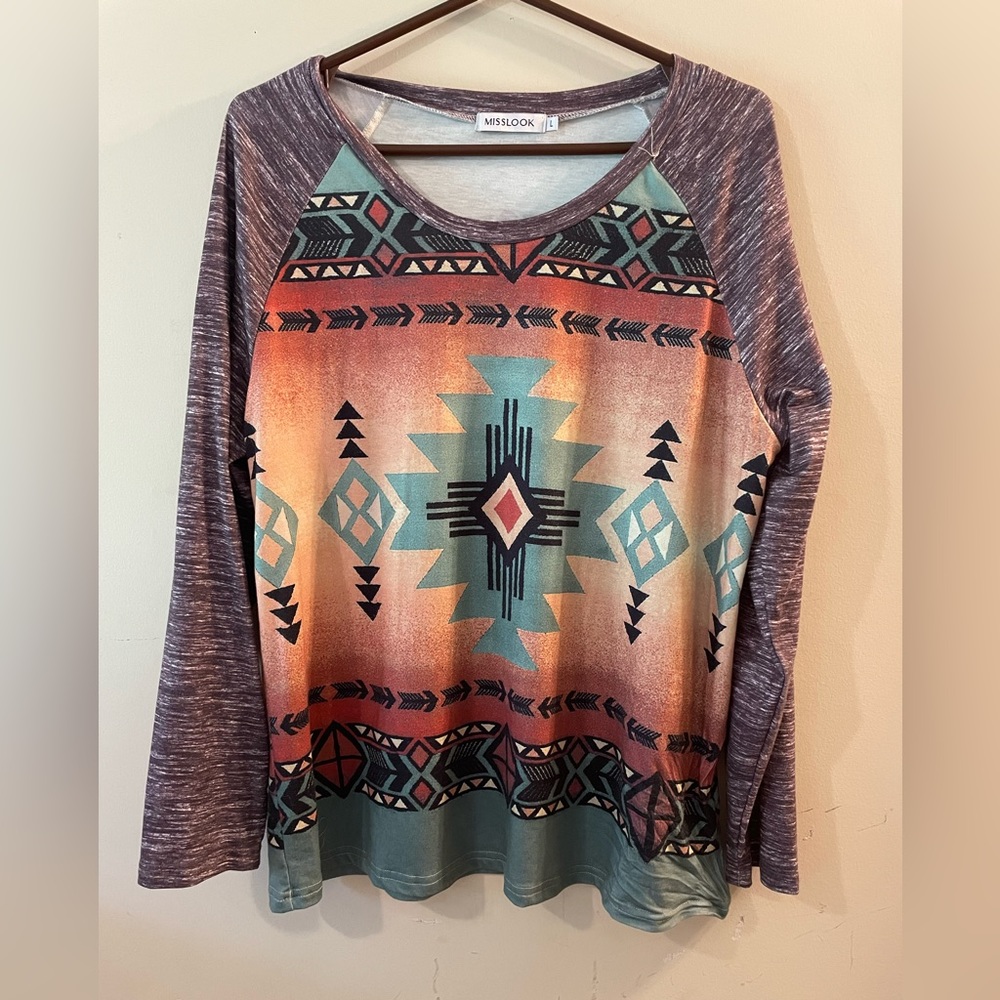 Misslook Aztec long sleeve